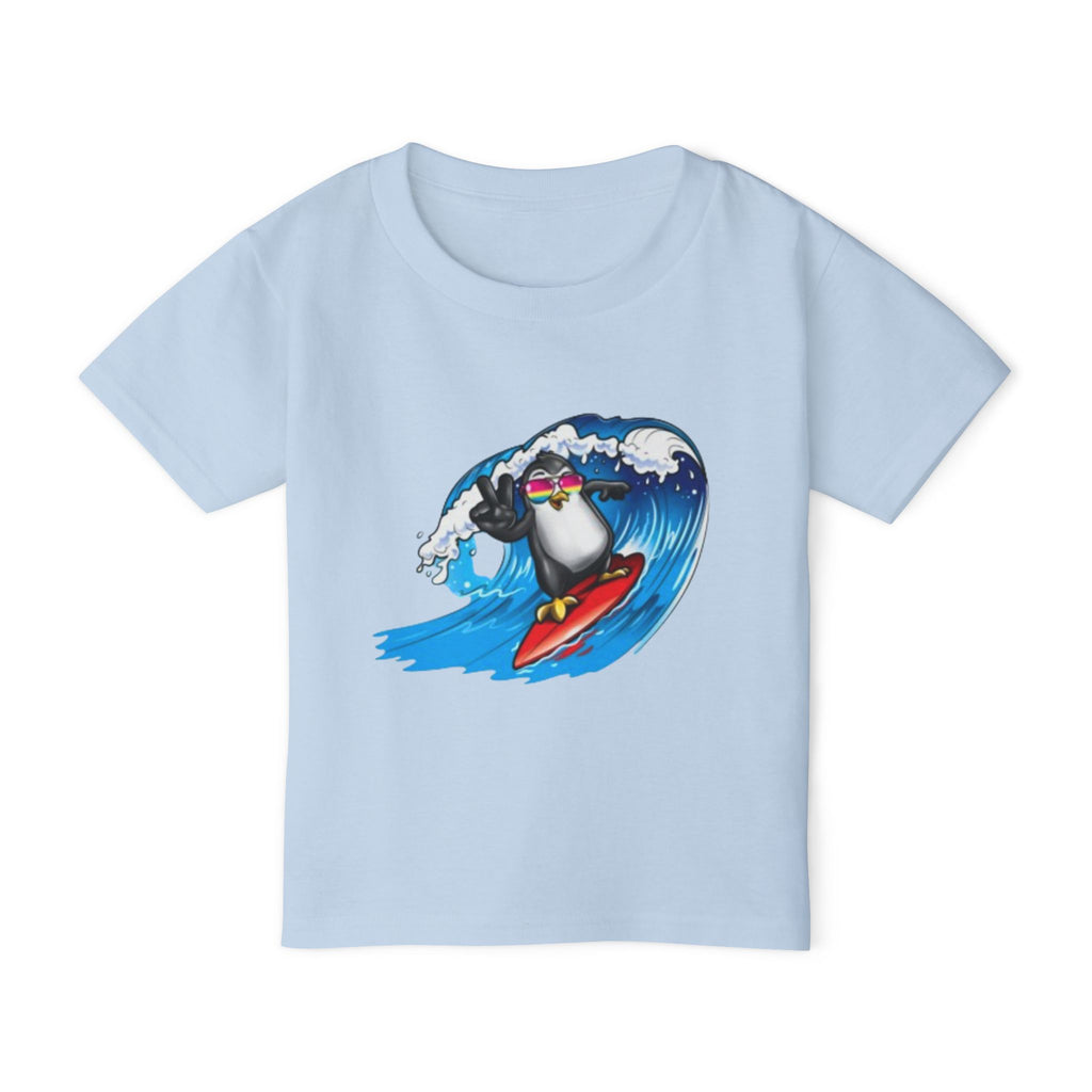 Toddler T‑Shirt — Surfing Penguin Cute Kids Tee