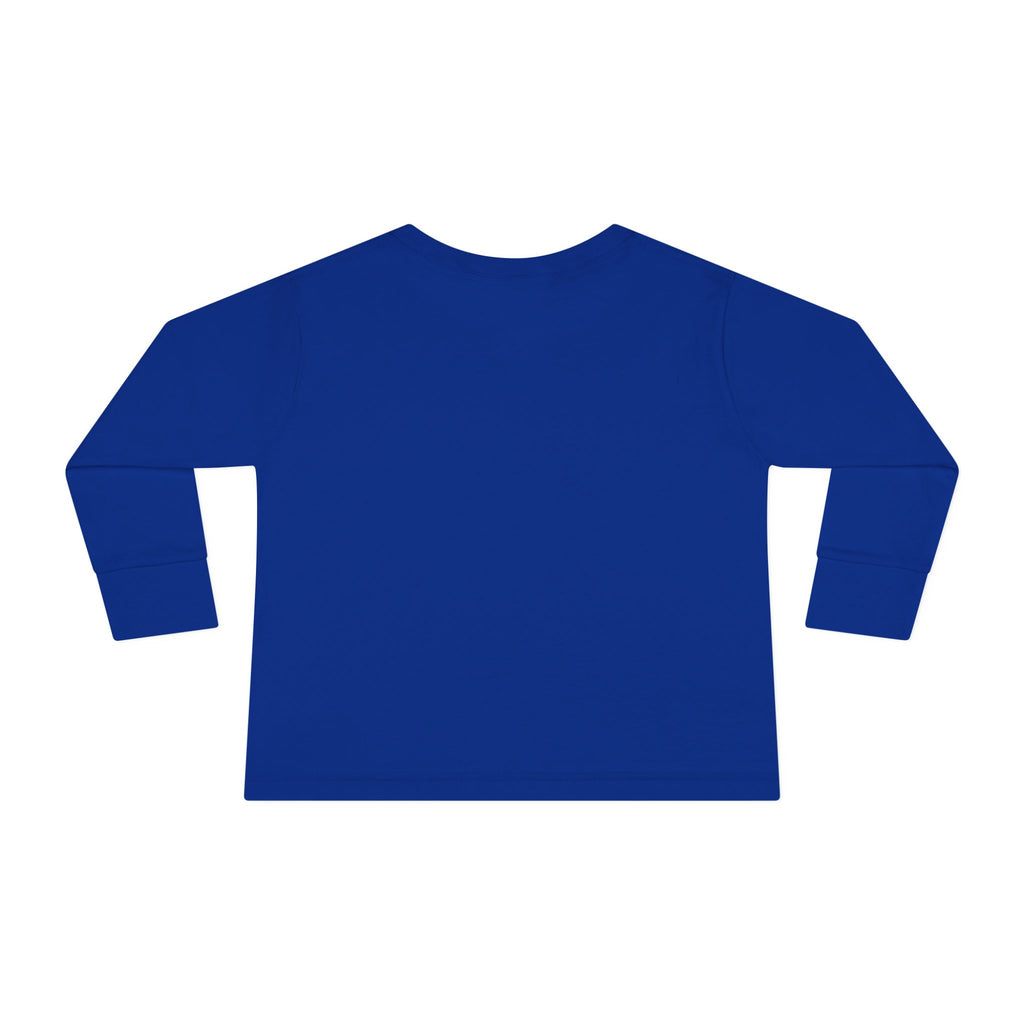 Toddler Long Sleeve Tee — Surfing Penguin Graphic