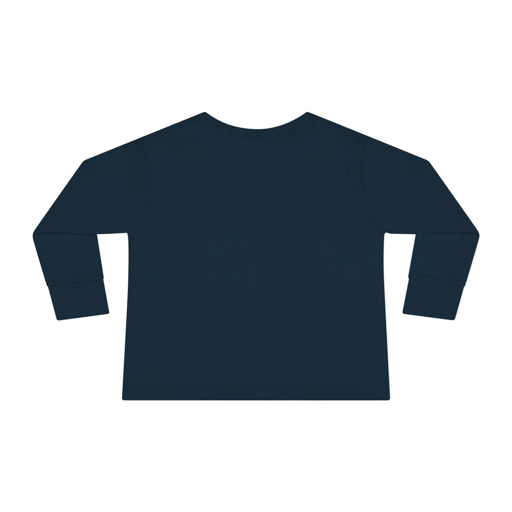 Toddler Long Sleeve Tee — Surfing Penguin Graphic