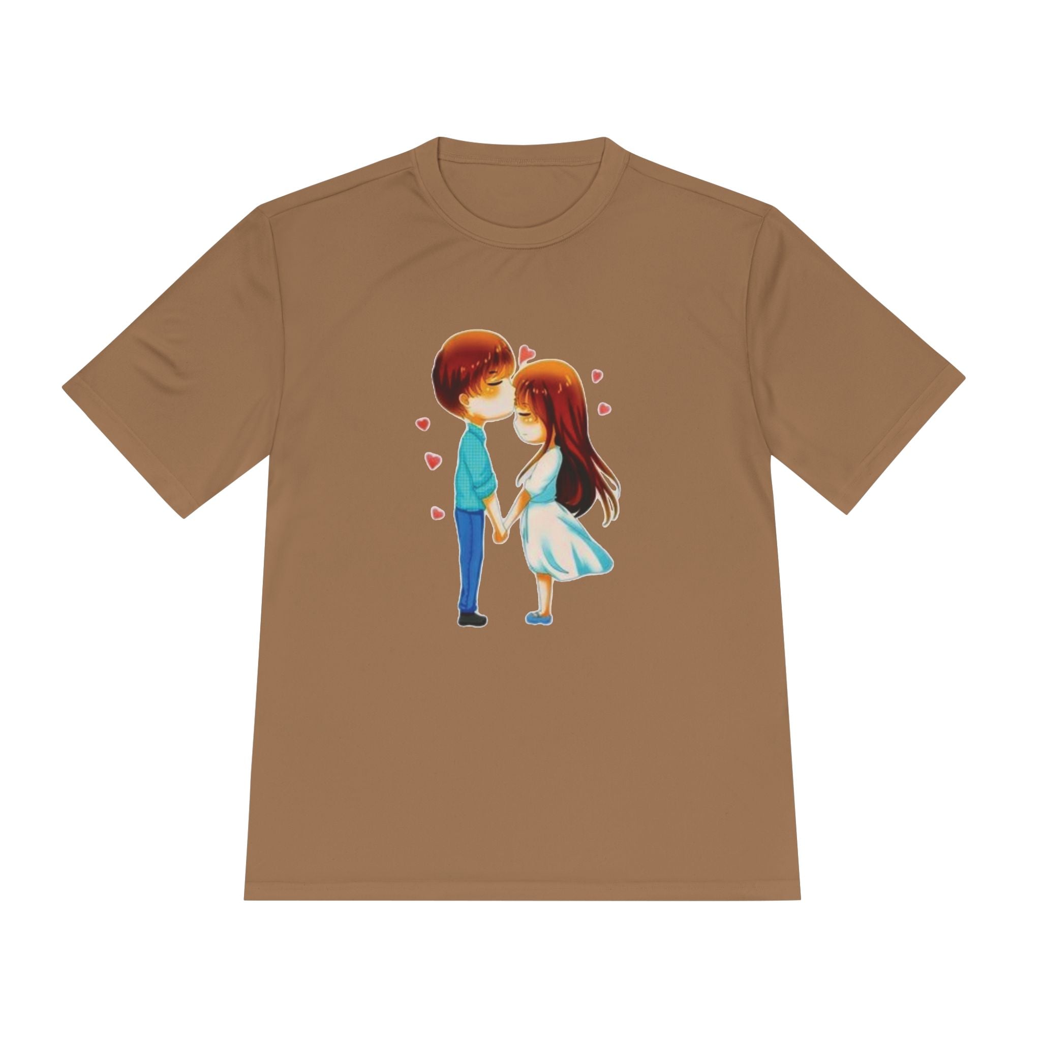 Cute Couple Cartoon Tee — Kissing Love Illustration T-Shirt for Couples & Valentine’s Day